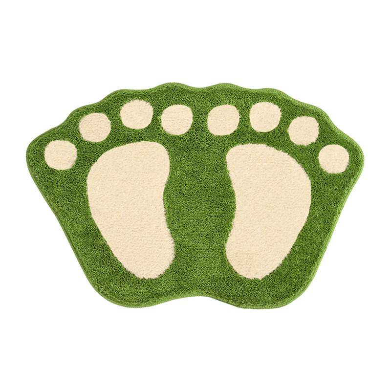 New Flocking Absorbent Foot Bath Household Absorbent Non-Slip Cartoon Foot Mat