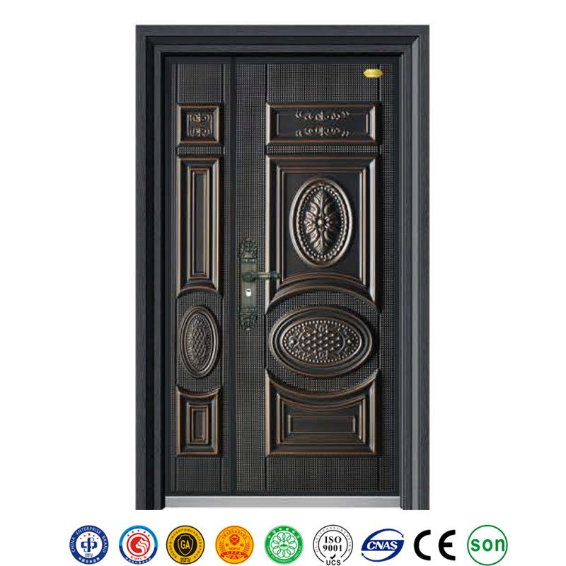 Anti-Theft Security Stainless Steel Metal Front Exterior Entrance Metal Main Safety Doors