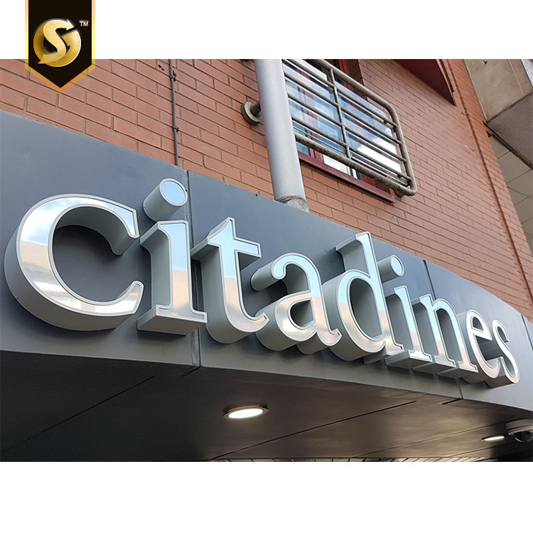 Purple Acrylic Backlit Halo Channel Letters with Pin Stud Mounting