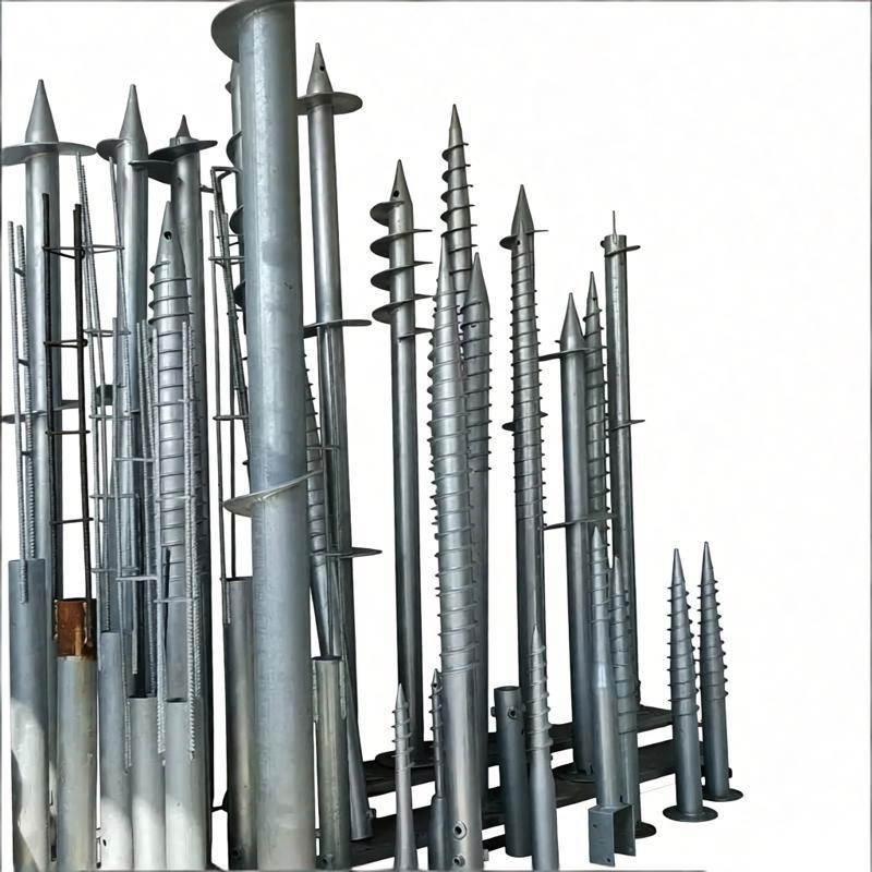 Heavy-Duty Galvanized Ground Screw Piles for Solar Installations