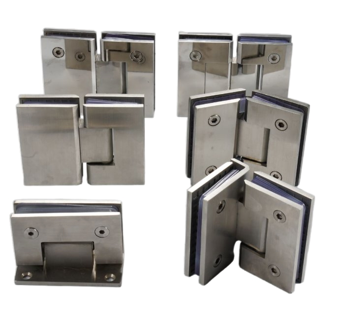 180 Glass to Glass Black Door Hinge