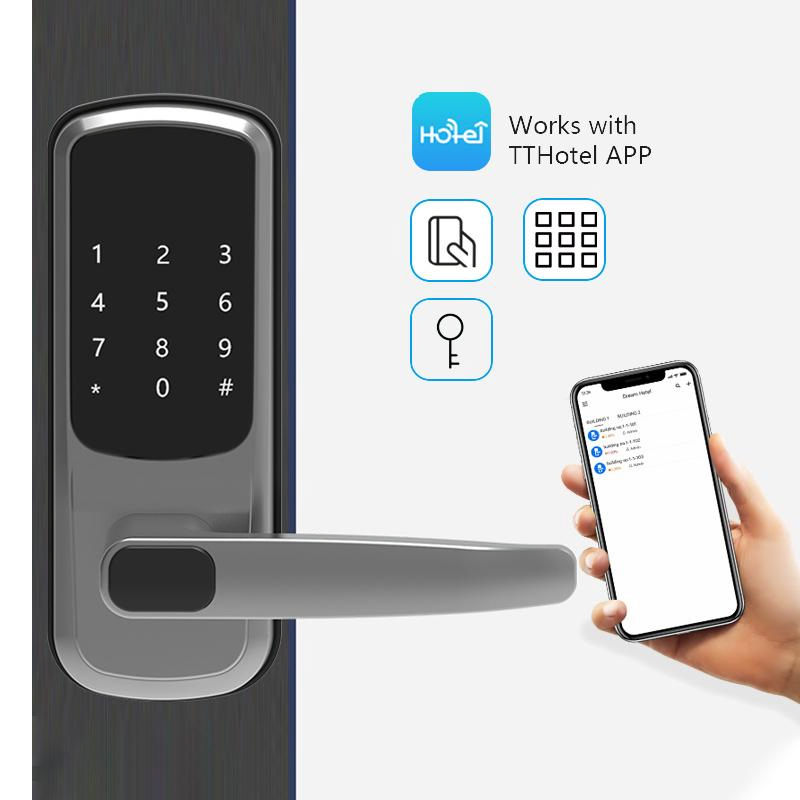 Tthotel Online Cloud Bluetooth Knob Door Lock for Wooden Door