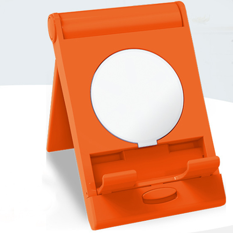 New Automatic Open with Mirror Folding Plastic Mobile Phone Holder