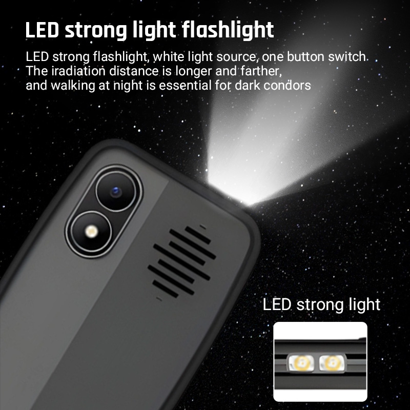 Кнопочный телефон 2.8 дюйма, 4 SIM, 5000mAh