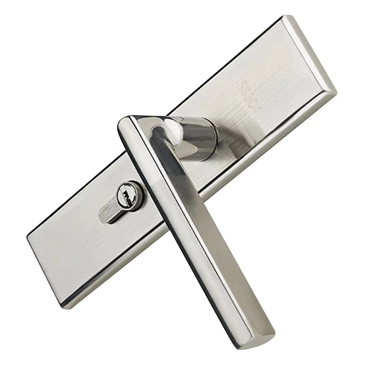 Indoor Doors Lock Stainless Steel Front Back Lever Door Lock with Accessories Keys