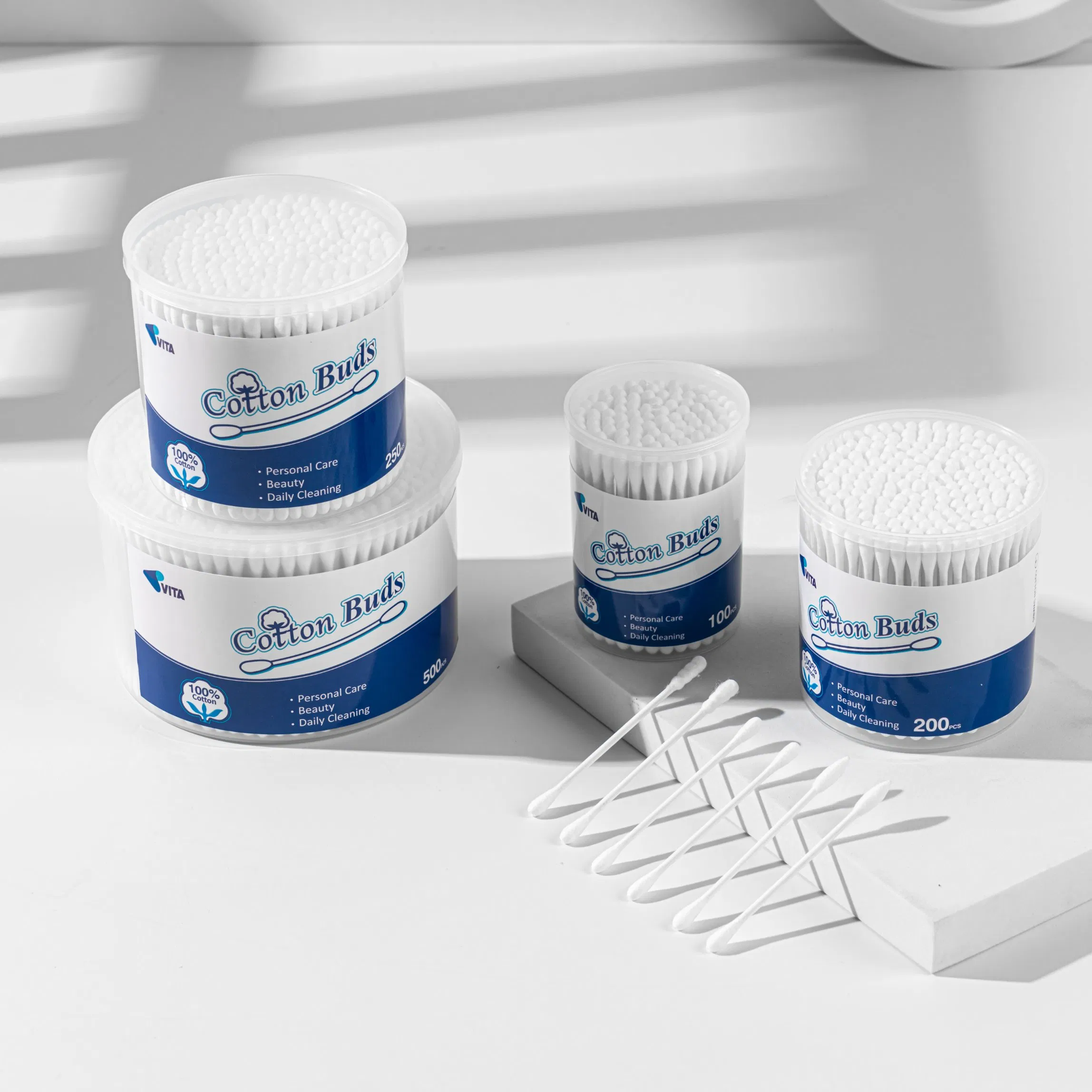 150 Count Cotton Swabs on Paper Sticks for Daily Care