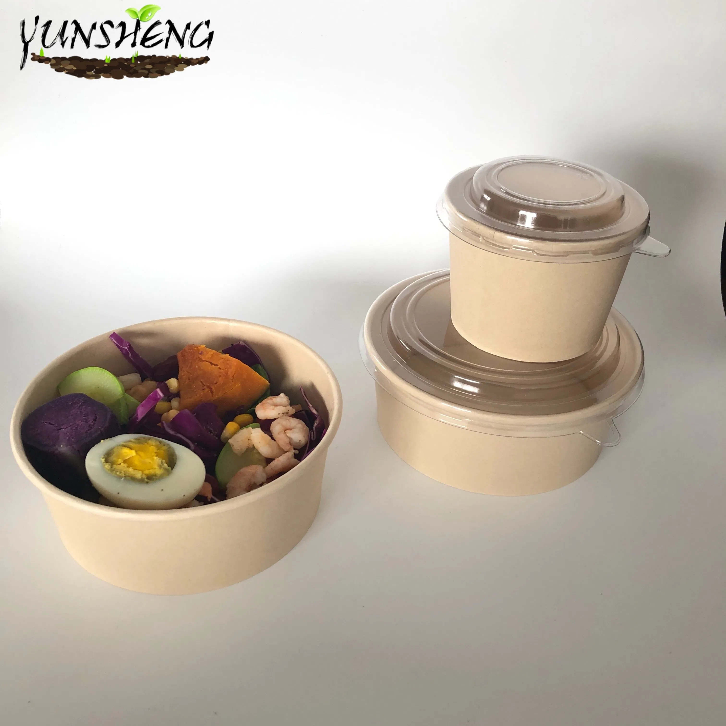 Kraft Paper Packaging Paper Ice Cream Cups Ice Cream Sundae Cups Chili Soup Dessert Bowls