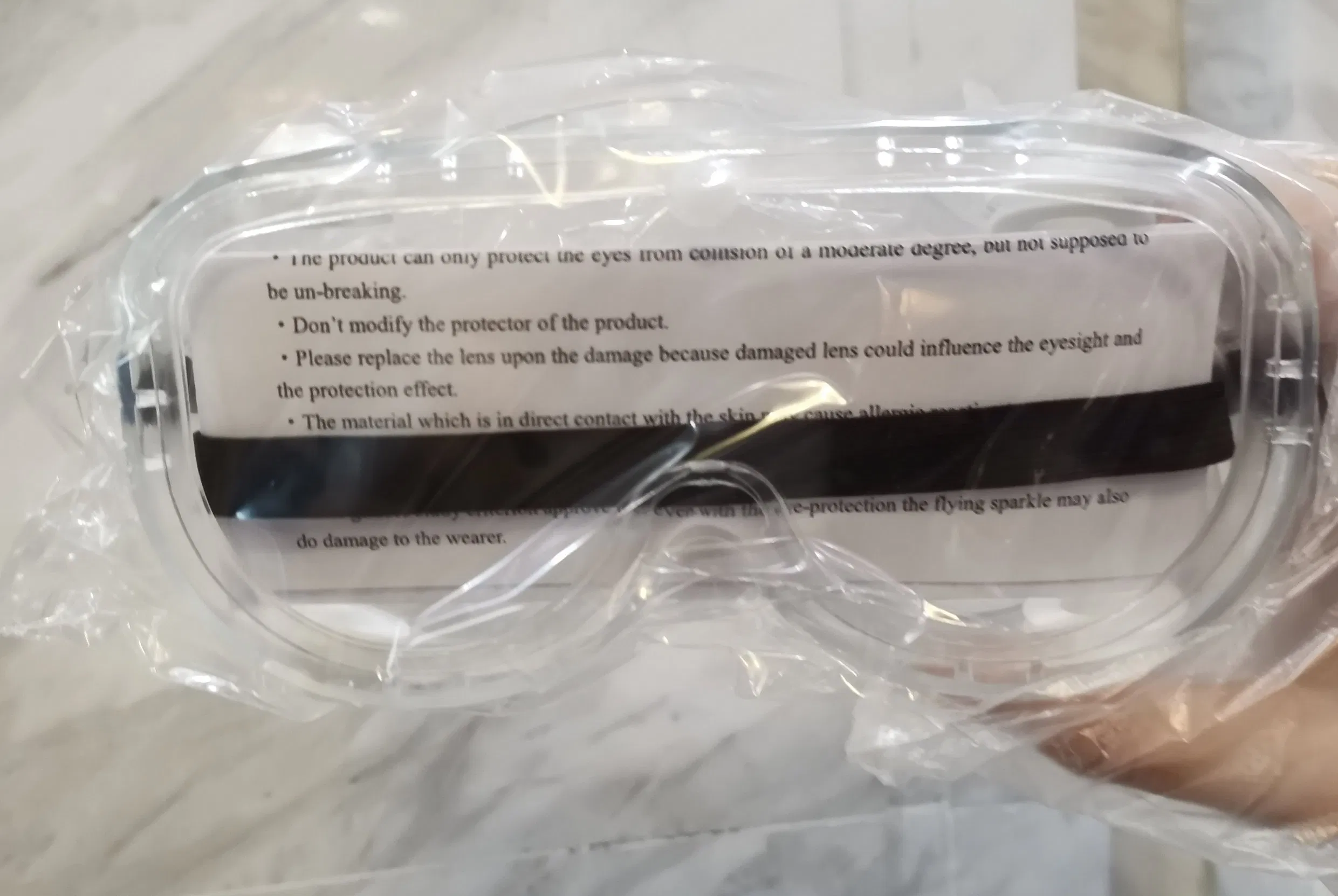 Thr-Pg-1001 Disposable Strap Type Safety Goggles (PVC)