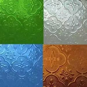 1500*2000mm Flora Pattern Glass for 4mm