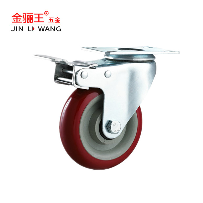Custom Wholesale 2.5 3 4 5inch Rubber Casters Wheels Furniture Heavy Duty Casters Swivel Wheel Caster with Brake Industrial Rotating Wheel Castor for Trolley