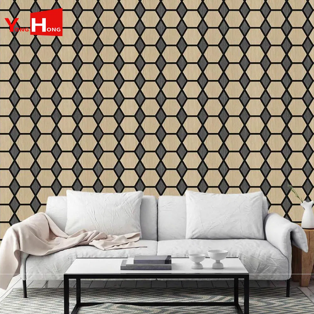 WPC-Panel Ceiling Board Decoration Material Wood Wall Panel Embossed PVC Acoustic Sheet