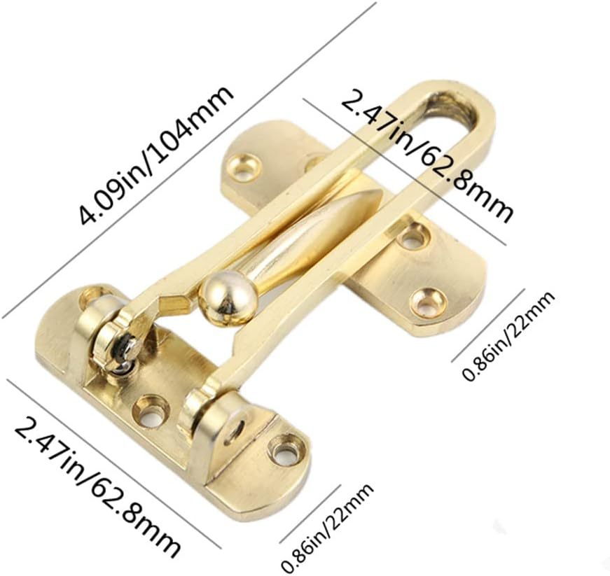 Mdsf01-Sng Die-Cast Zinc Security Latch, Satin Gold Finish