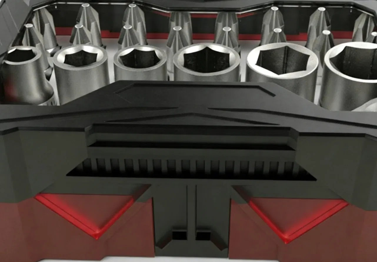 Набор бит для шуруповерта 24 шт с цветными кольцами FST-15