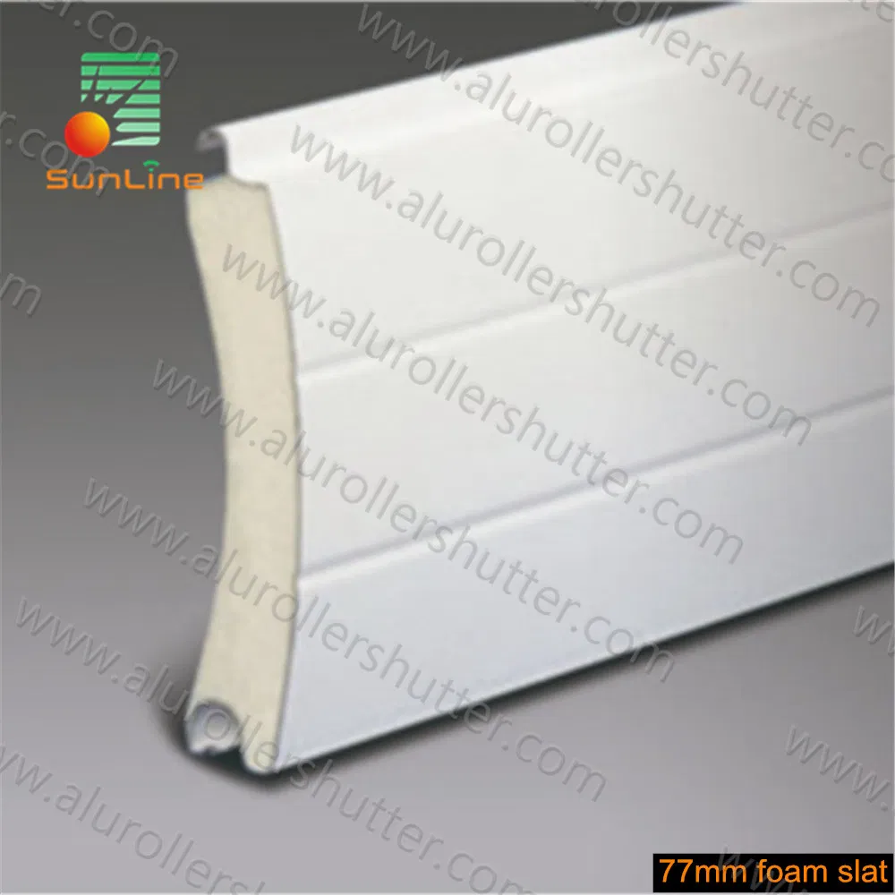 Aluminum Roller Shutter Profiles Foam Slat 32mm to 77mm
