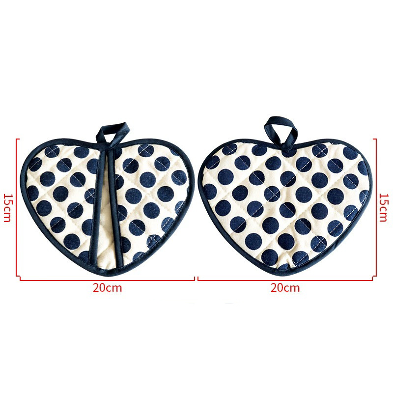 Esun 100% Cotton Heat Resistant Hanging Non-Slip Oven Gloves for Kitchen