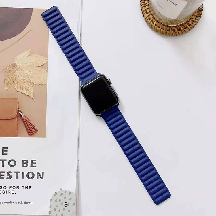 38mm 42mmmagnetic Leather Link Solo Bracelet for Apple Watch 6 40mm 44mm Loop Bands for Apple Watch 5