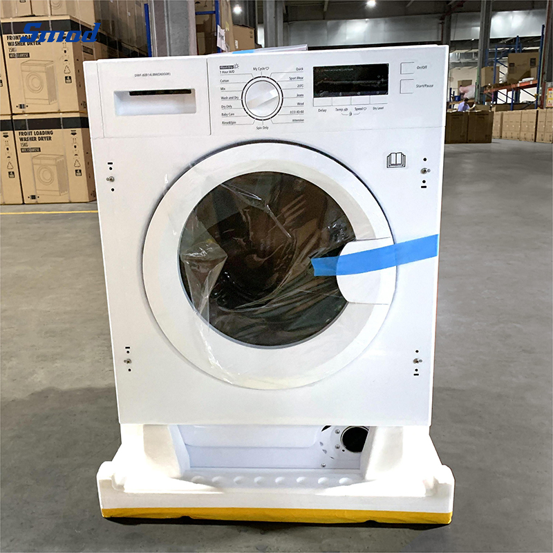 8kg White Built-in Frontloading Washer and Dryer 2 in 1 Machine
