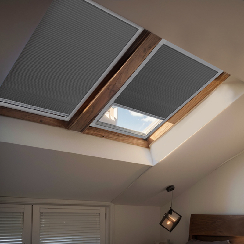 Wholesale Customized Size Roof Window Shade Motorized Skylight Honeycomb Blinds