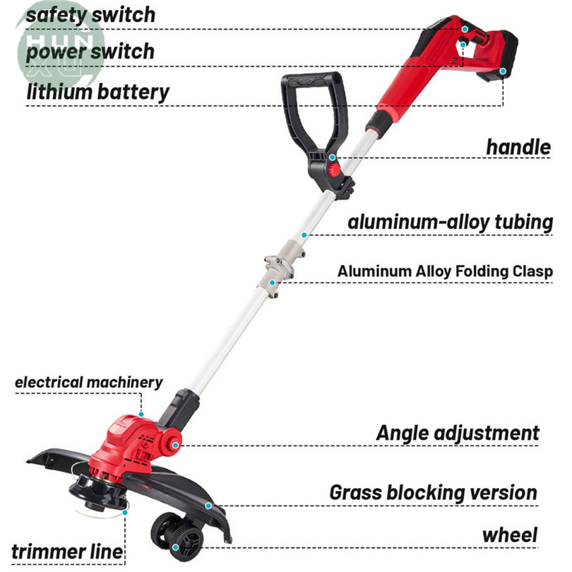 Ручная электрическая газонокосилка для сада и огорода