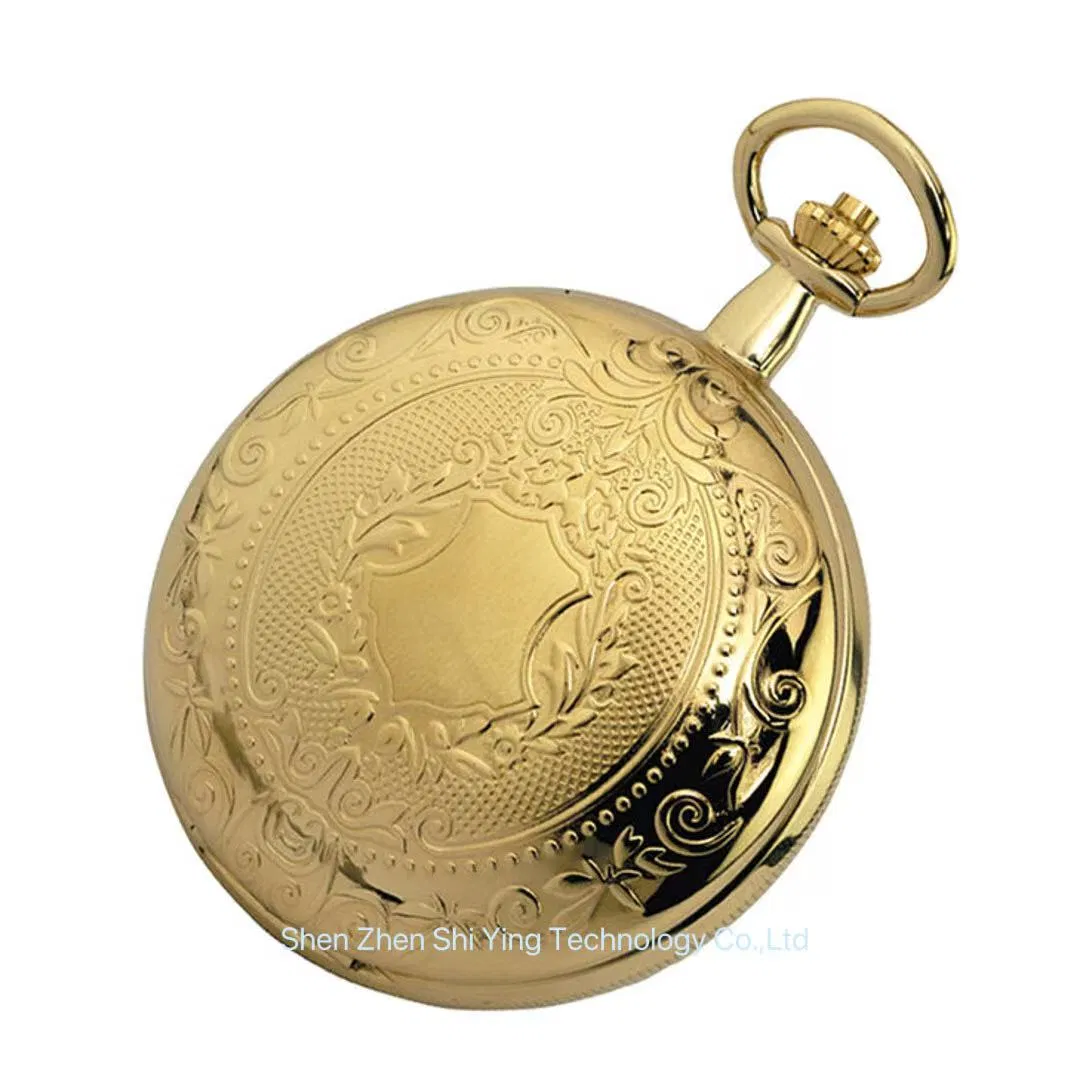 50mm Brass Antique Mechanical Pocket Watches for Men Gift