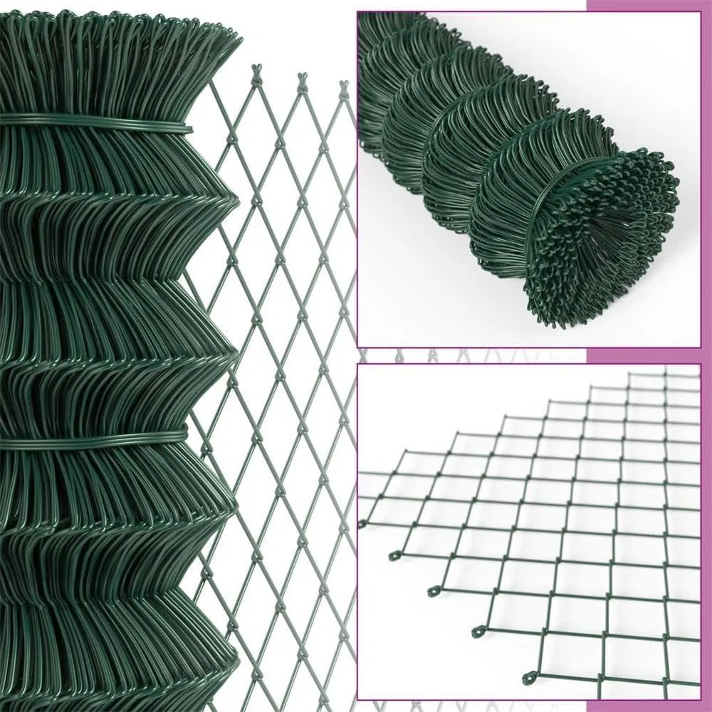 Galvanized Steel PVC Chain Link Wire Temporary Fence 2mx15m Roll Mesh