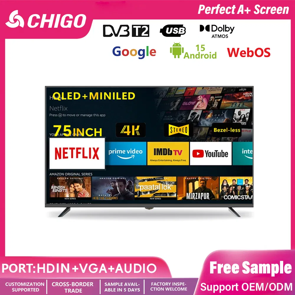 2025 Chigo 32 Inch Smart TV with High Definition LCD Display