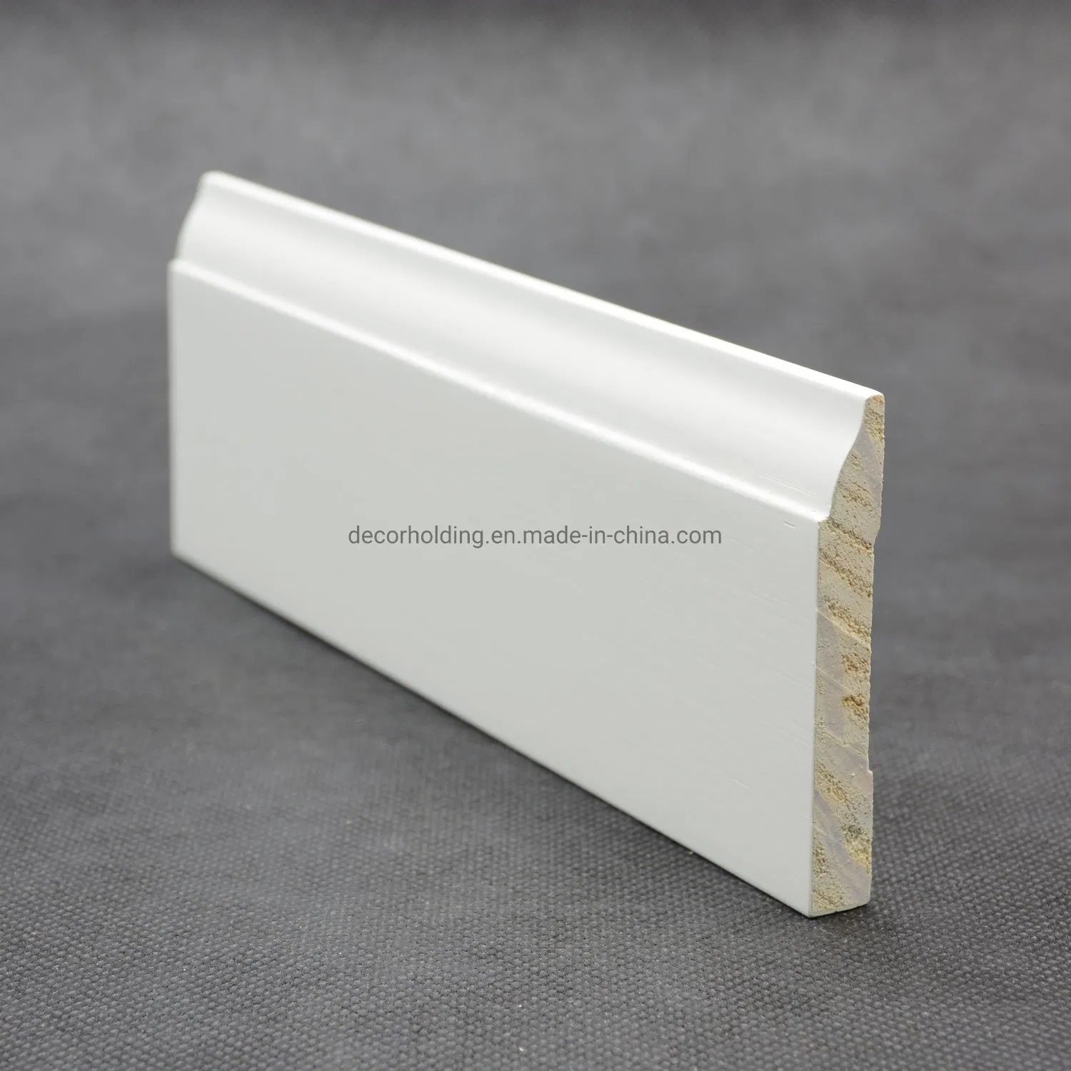 Gesso Coat Solid Pine White Wood Baseboard Skirting White Primed