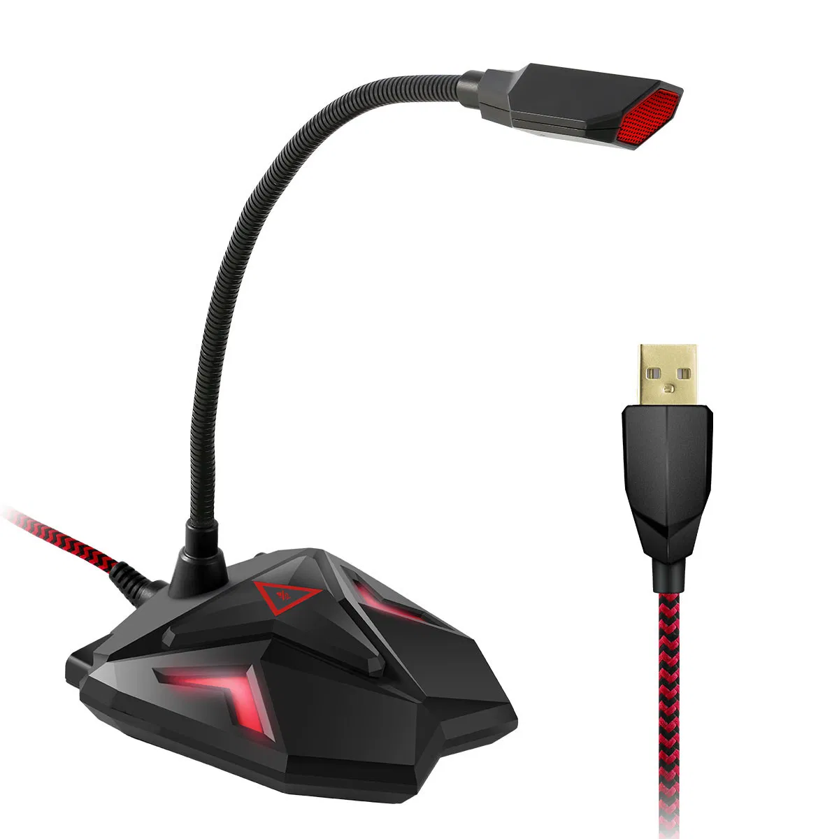 Flexible Microphone for Gaming, Recording, and Streaming Desktop Wired Microphone