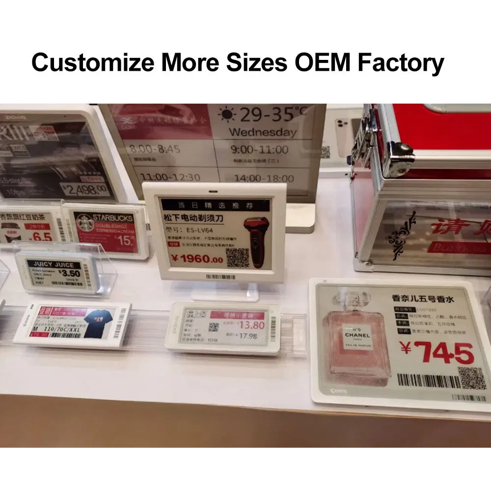 New Arrival for Bluetooth 5.0 ESL Retail Solution Multi-Color Digital Auto Price Tags for Supermarket Shelves New Arrival Timely Action Critical Timing