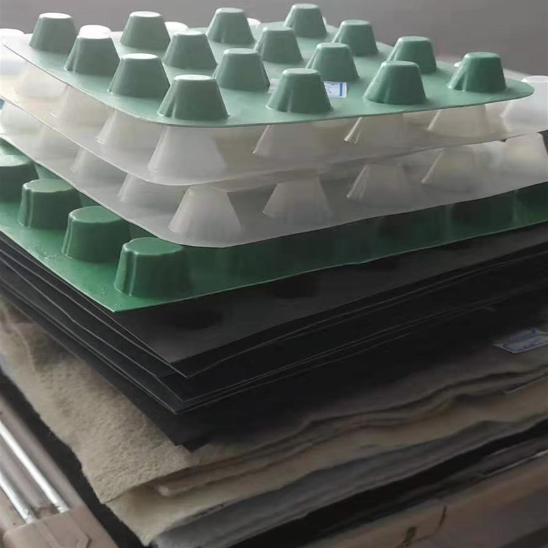 Geocomposite Drain Black Color Dimpled Plastic Drain Sheet for Underground Waterproofing