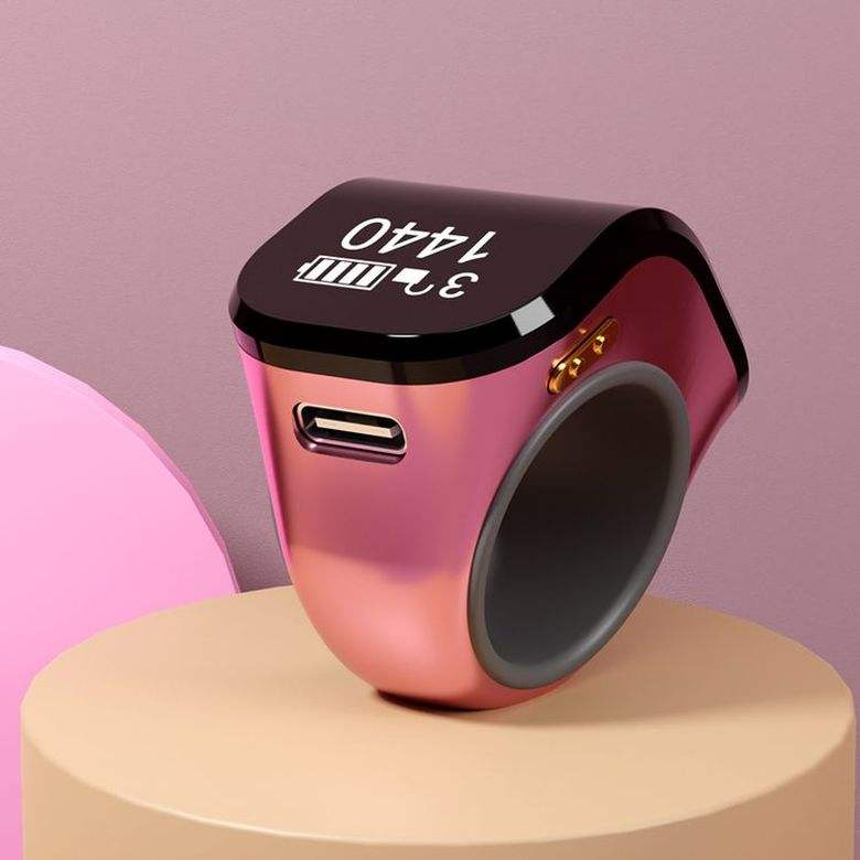 There Colors Prayer Rings for Muslims 40mAh Battery Zikr Touch Tally Counter