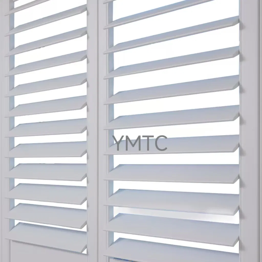 Paulownia Wood Bass Wood Tier on Tier Plantation Shutters for Large Window