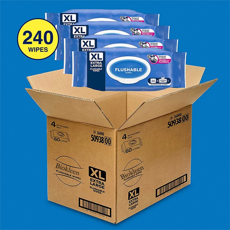 Free Sample Factory Price Extra Large Flushable Wipe Wholesale Natural Super Soft Pure Water Wet Wipes