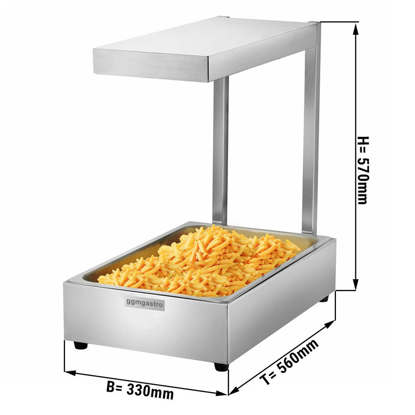 Factory Price Heat Lamp Countertop Infrared Heat Food Electric Potato Chips Warmer