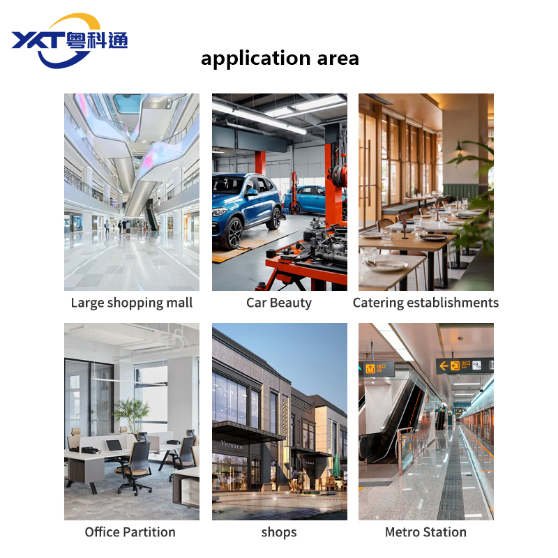 Shop Mall Polycarbonate Crystal Panoramic Bi-Folding Door