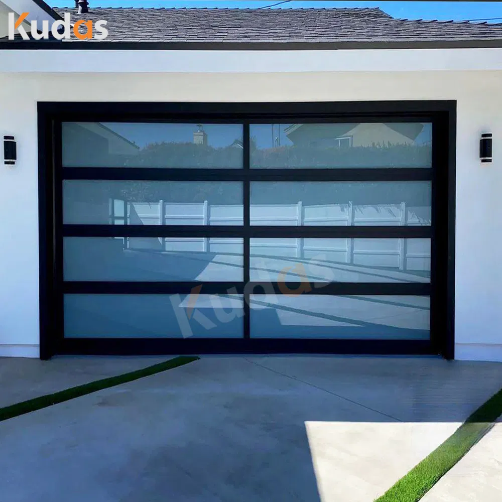 High Quality Automatic Sectional Steel Garage Door with Glass