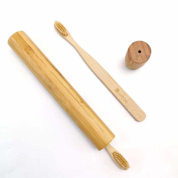 High Quality Brand Custom Logo/with Wooden Toothbrush Case and Stand/Bamboo Toothbrush