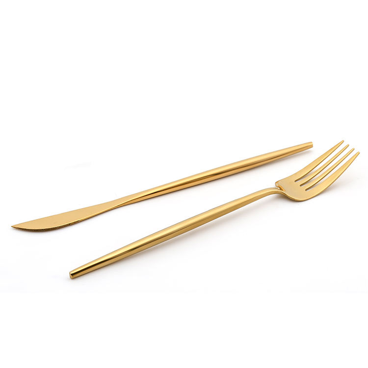 High End Luxury Wedding Banquet Party Gold Durable Cutlery Sets