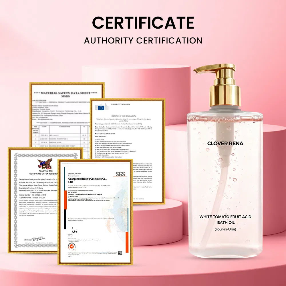 Whitening Shower Oil Bath Oil 100ml with Natural Ingredients Gently Cleanses Refreshes