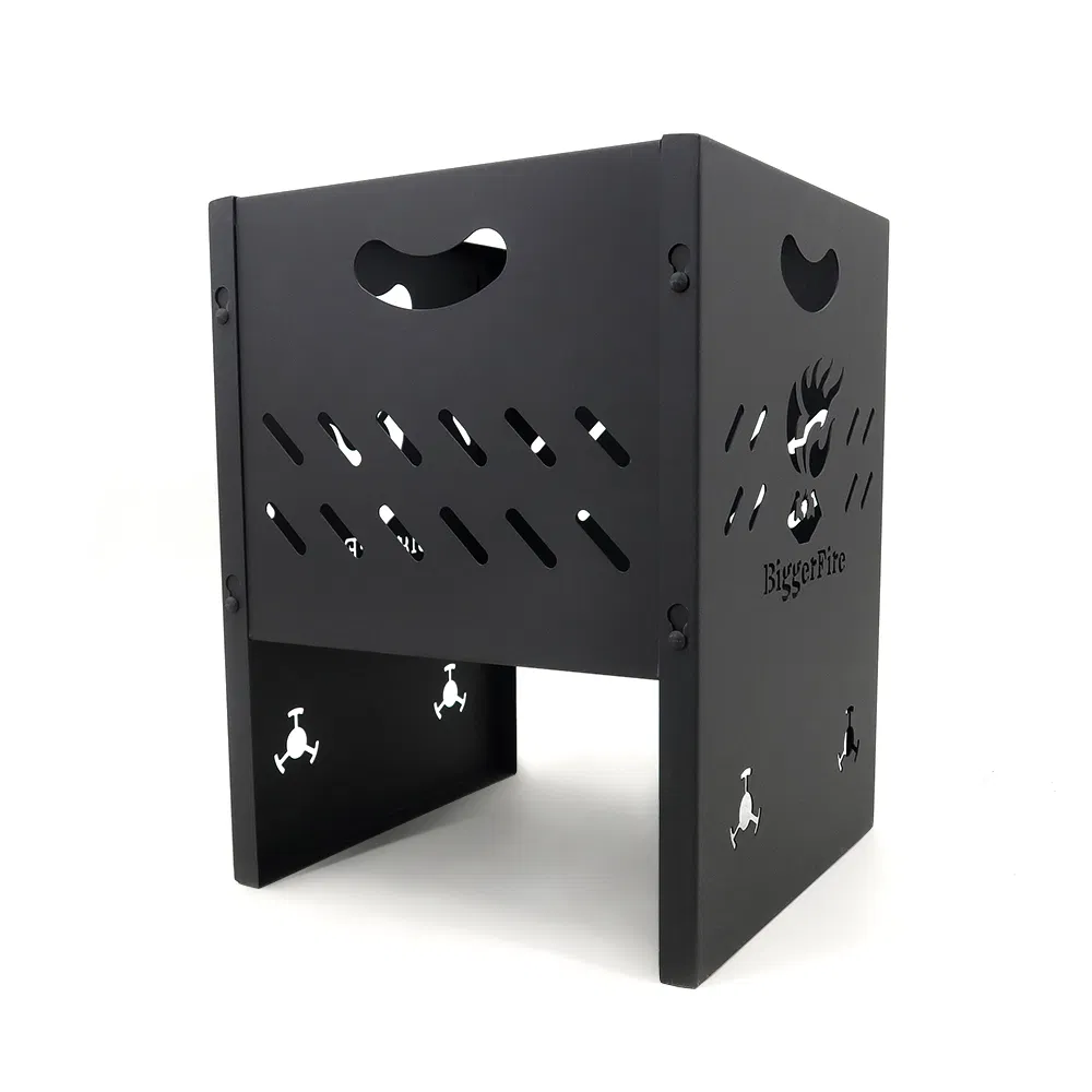 Modern High Temperature Garden Firepit Metal Square Wood Burning Outdoor Deep Fire Pits