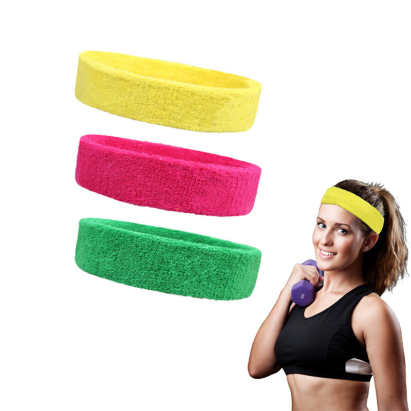 Free Sample Face Wash Makeup Bath Elastic Headband, Customized Embroidery Logo Non-Slip Towel Fabric Hairband, Wholesale Athletic Headband for Men and Women
