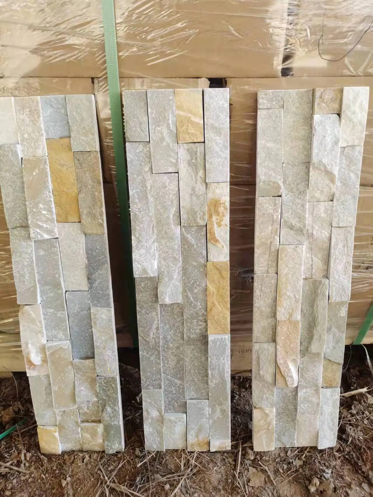 Exterior Wall Tile Beige Natural Cultrual Slate Stone Veneer for Interior Fireplace