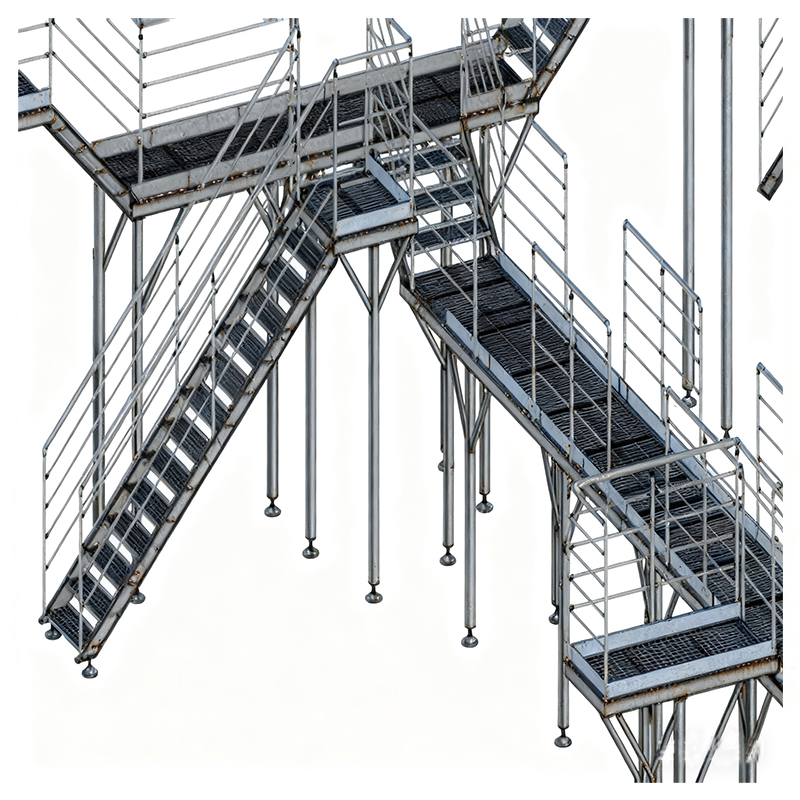 Custom Stair Components Manufacturer: Access Platforms, Steel Posts & Anti-Slip Tread Plate