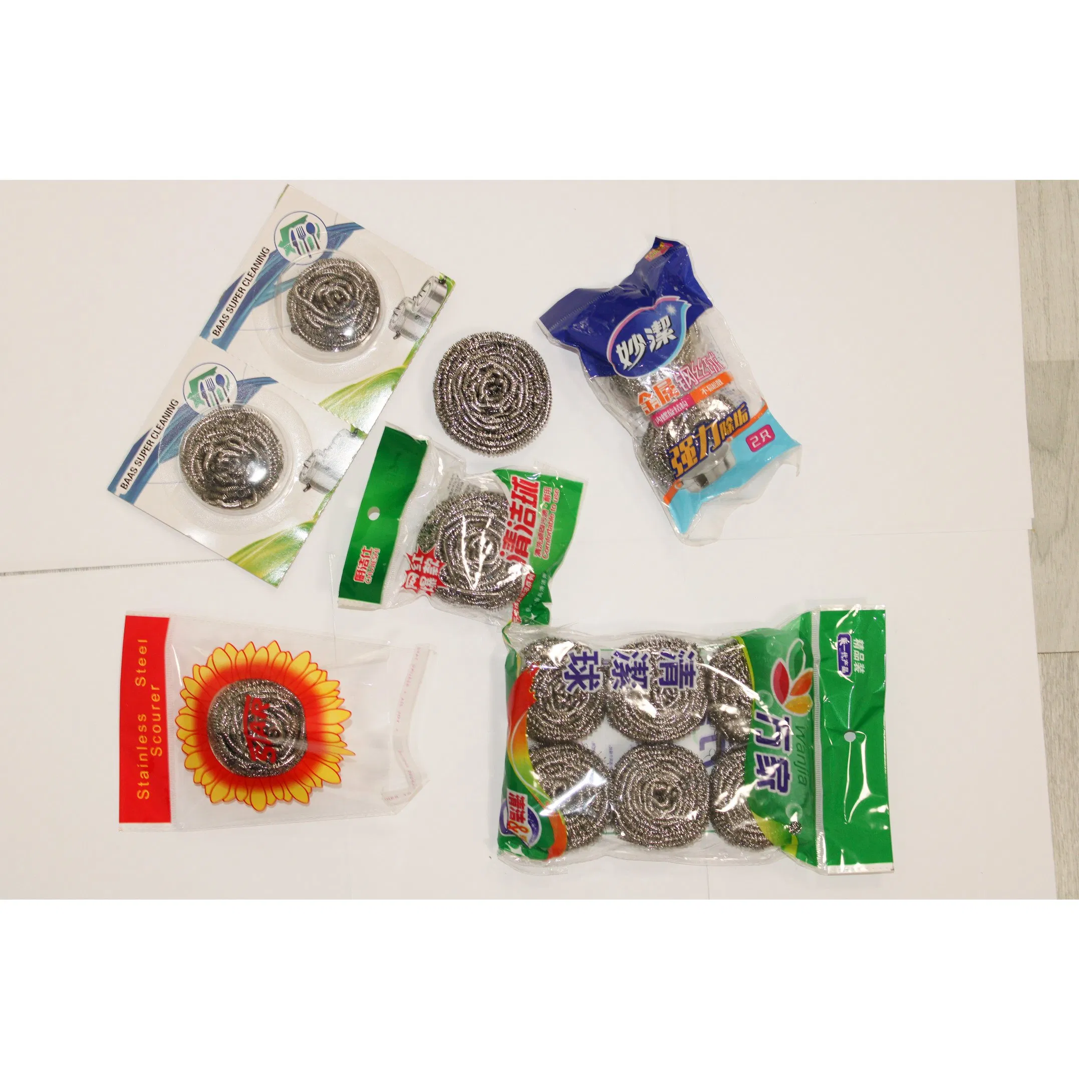Factory Wholesale 410 Stainless Steel Sponges Scrubbing Cleaner Steel Wool Scrubber