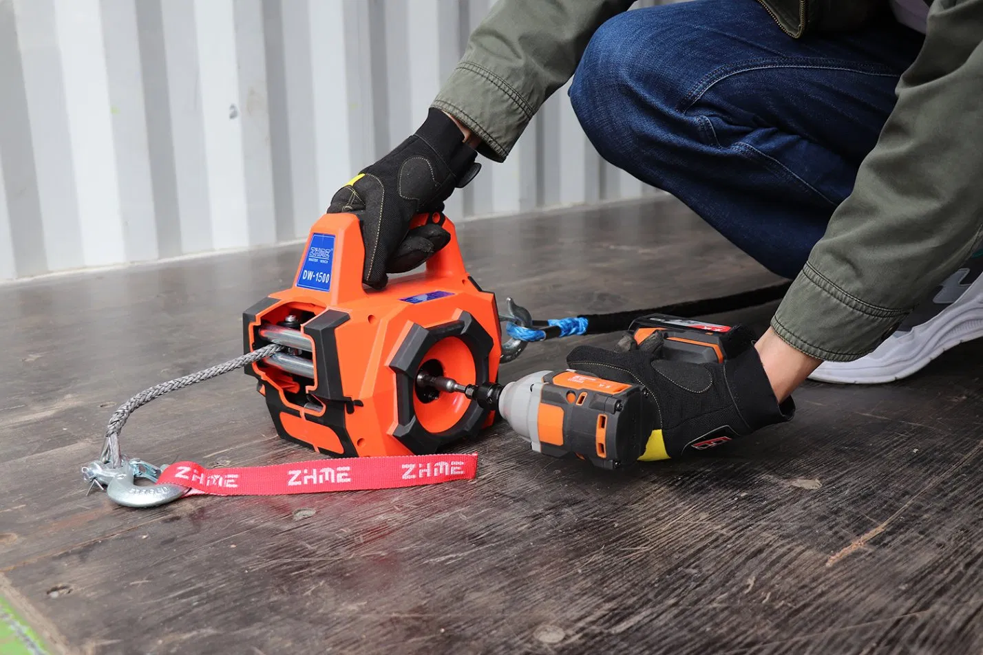 1500lb (686kg) Drill Winch for Lifting and Pull Portable Hoist