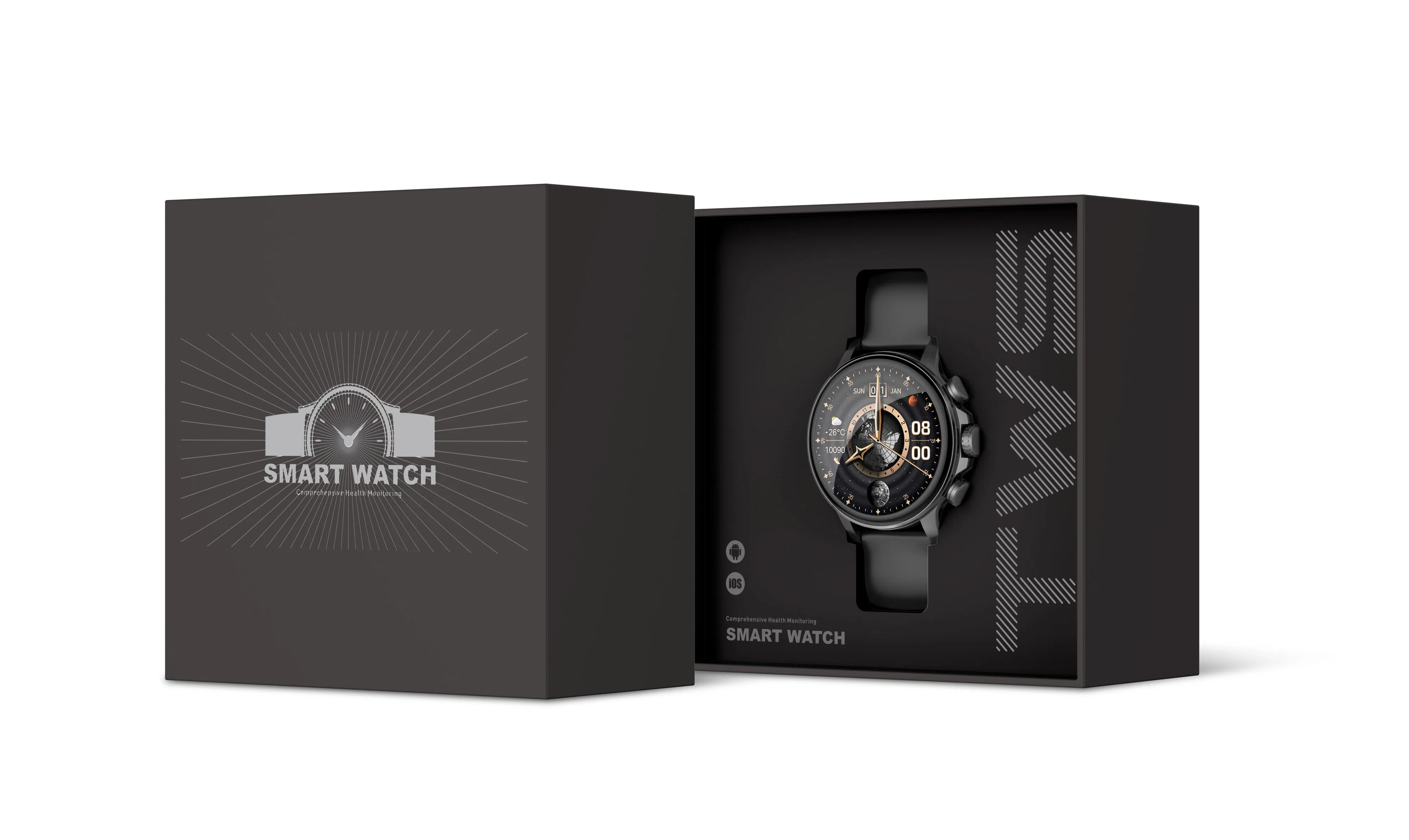 Ldnio Sw01 Tw Soem ODM Wholesale Agent Smart Watch Bracelet Fashionable Amoled Display IP68 Magnetic Call Reminder Alarm Clock Calendar Smart Watch