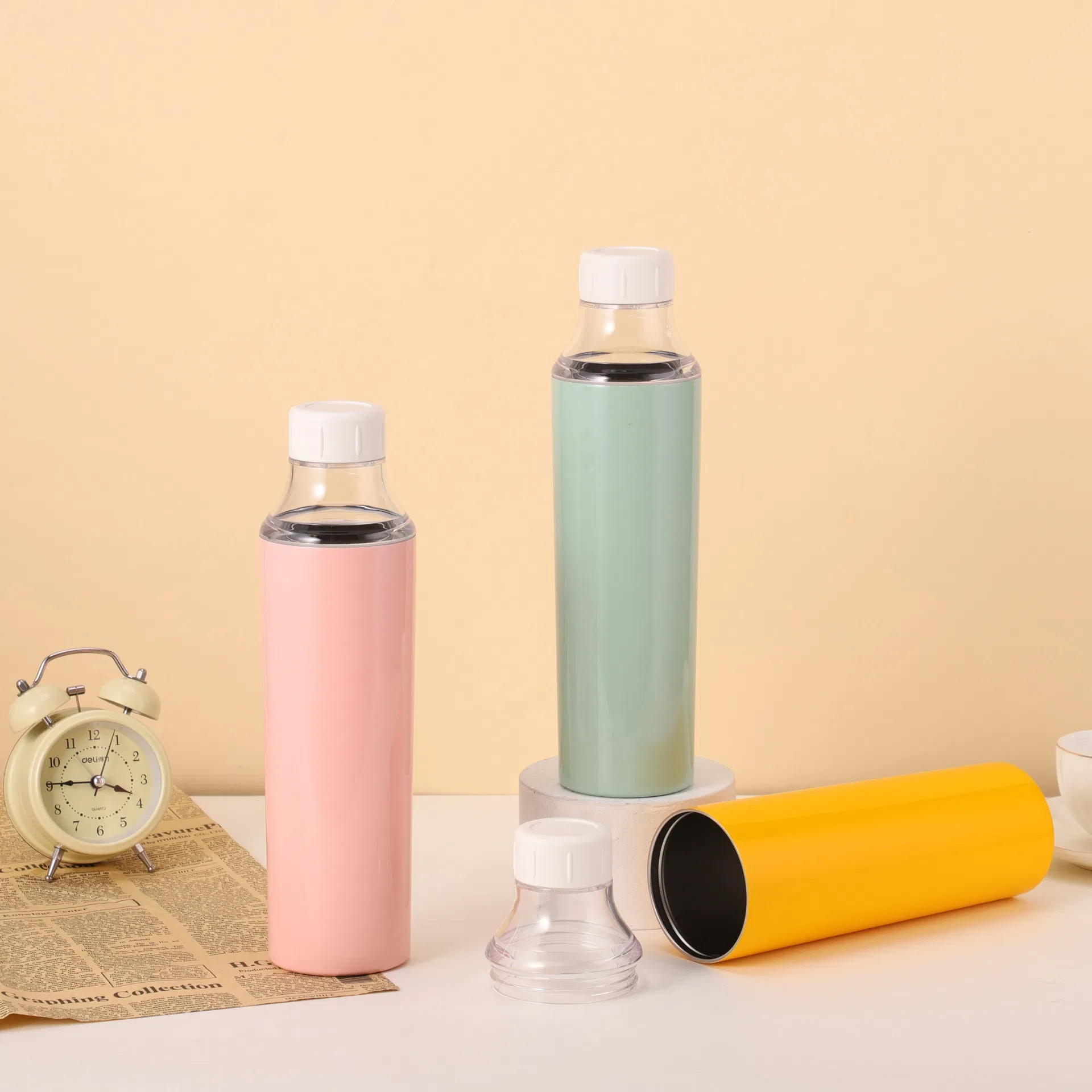 Leak Proof Stainless Steel Sport Bottle 20oz Double Wall Vacuum Flask with PP Lid