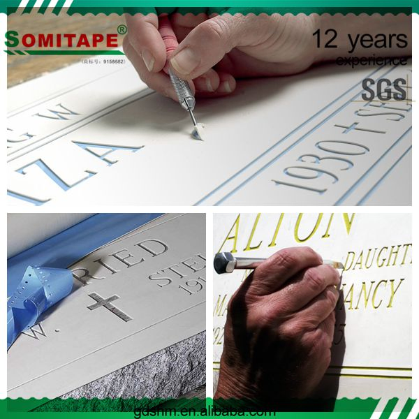 Somitape Sh9025 Premium Grade Self Adhesive PVC Stone Masking Tape for Sandblasting Protection