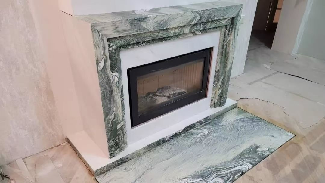 Onxy Marble Fireplace for Livingroom