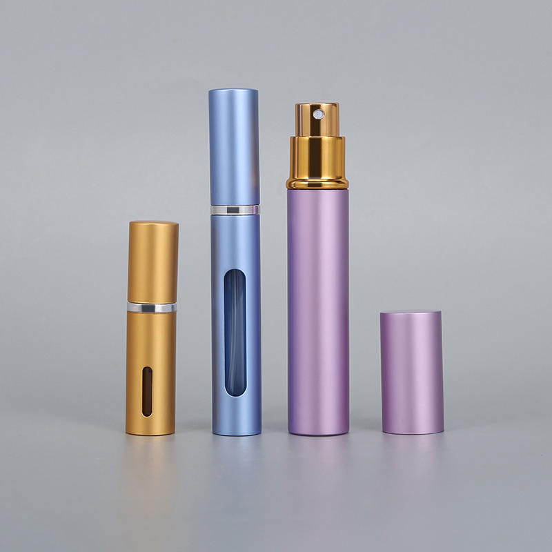 Fashion Empty 5ml Aluminum Atomizer Perfume Spray Bottle Travel Pocket Perfume Bottle